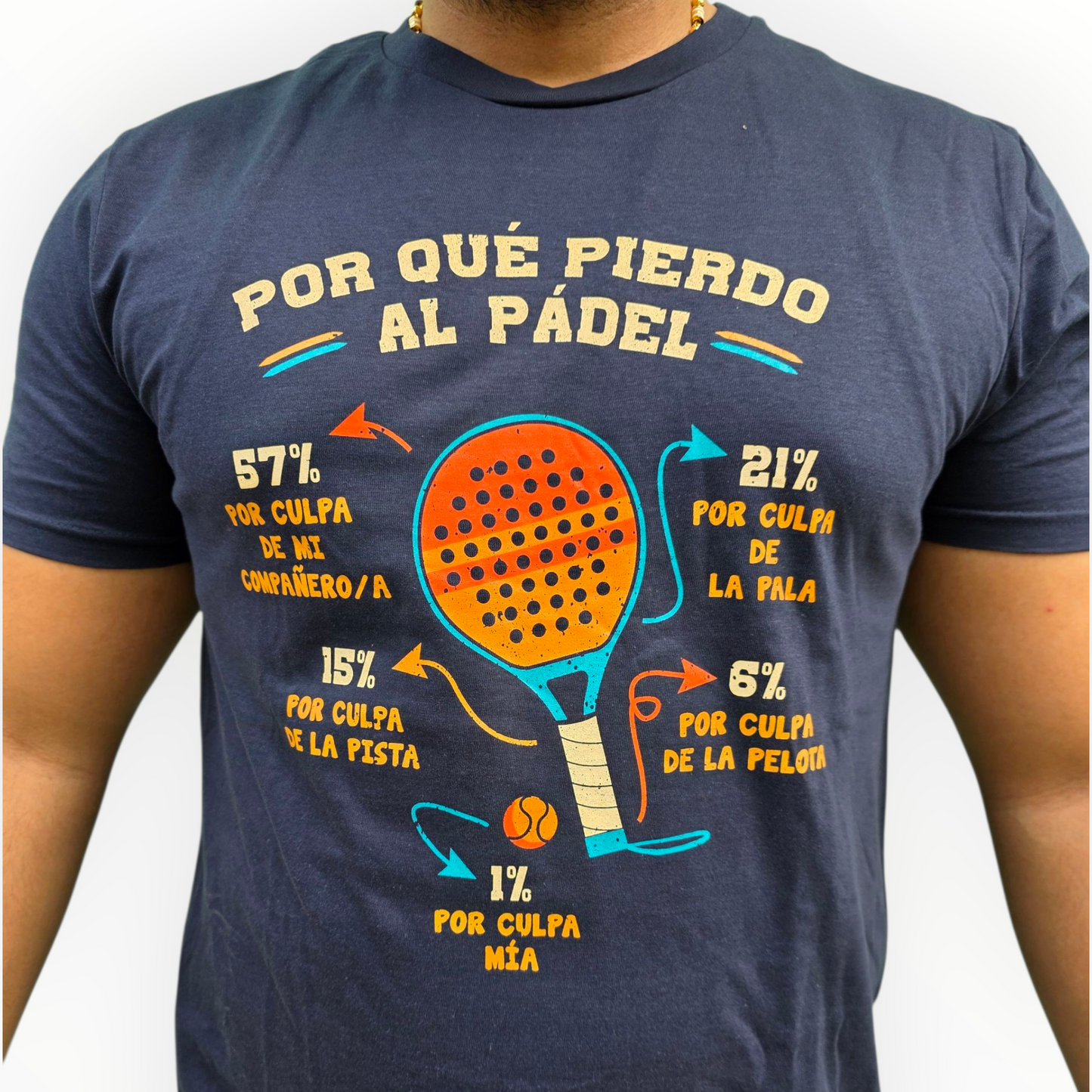 Franela "Por qué pierdo al Padel" Azul